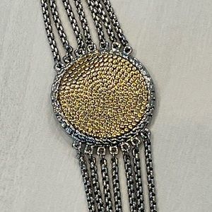 Designer Inspired  Womans magnetic 2Tone Bracelet